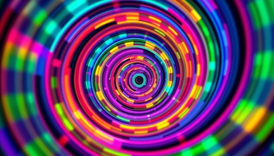 Vibrant abstract spiral representing digitale Freiheitsrechte übernehmen.