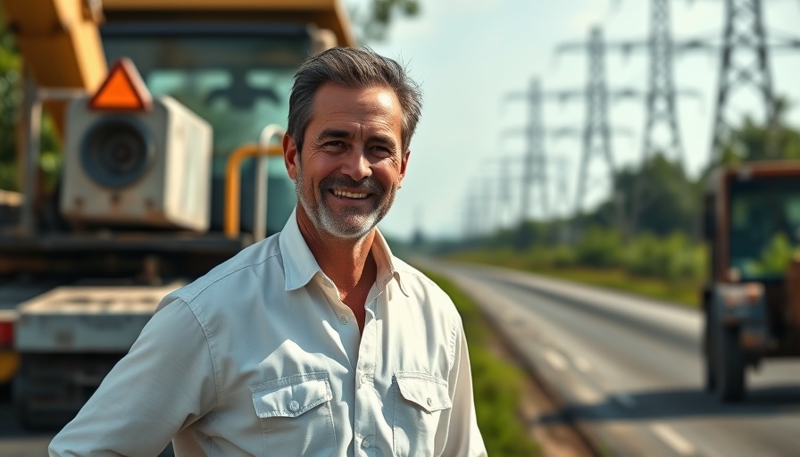 Unternehmer investiert eine Million Euro: smiling man in white shirt near construction site.