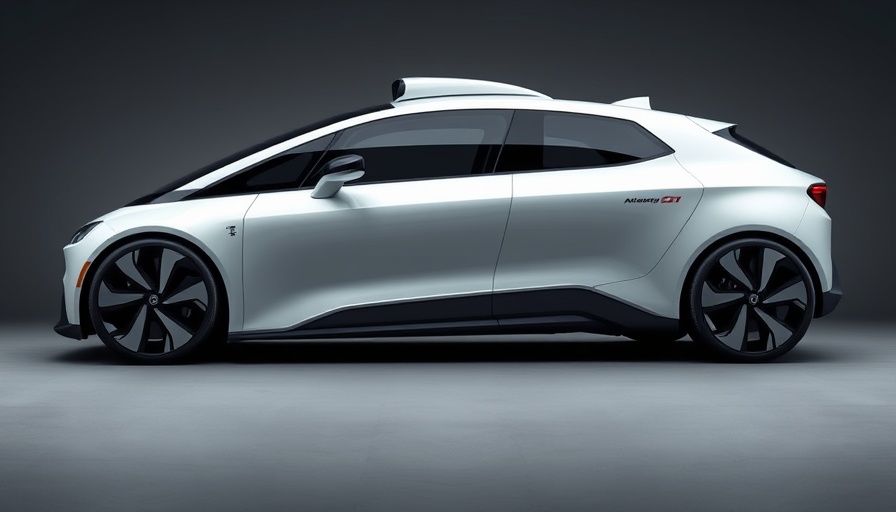 Futuristic autonomous vehicle, sleek design, 'Autonomes Fahren'