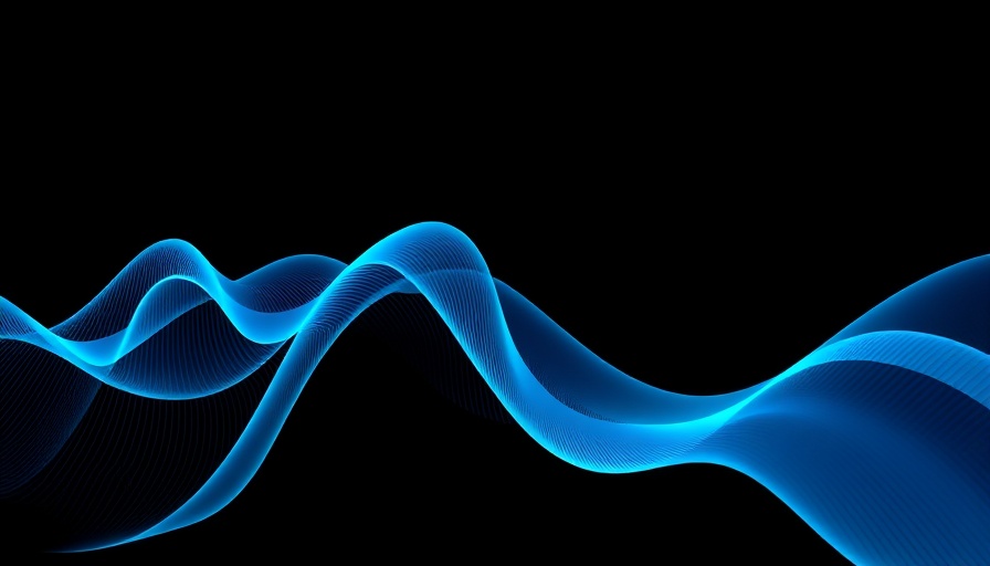 Grafische Darstellung von Audio-Frequenzmustern in Blaugrün.