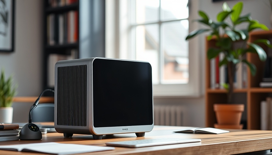 Sleek Mini-PC on desk in organized home office