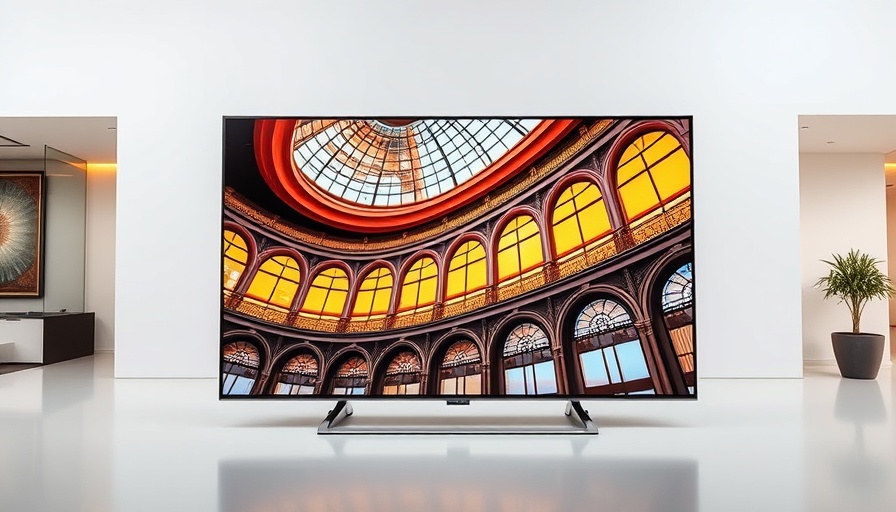 Modern Micro-RGB-Display showcasing vibrant architecture in showroom.