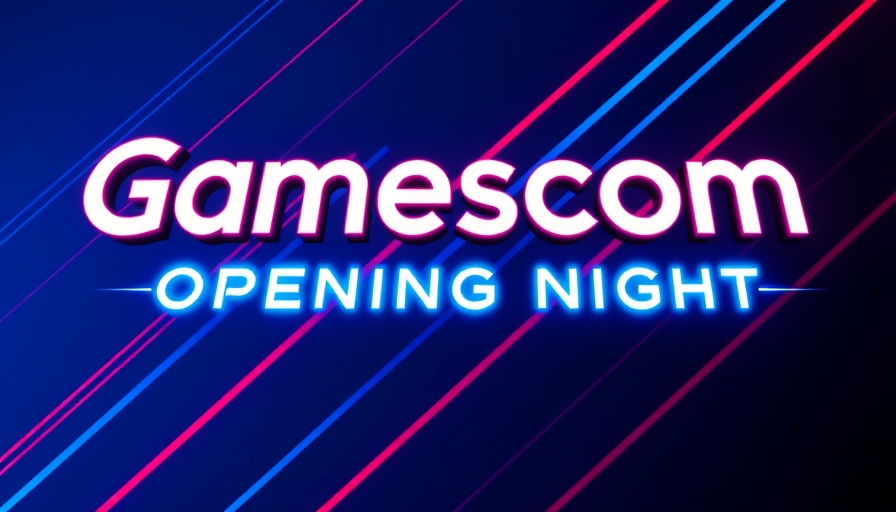 Gamescom 2025 opening night logo with vibrant neon accents