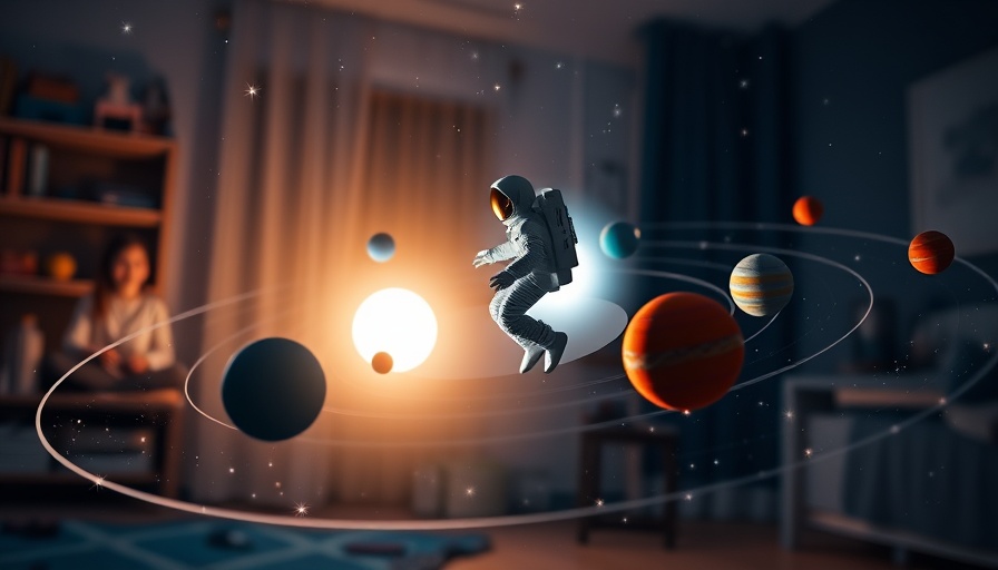 Futuristic interactive learning toy projecting an astronaut.