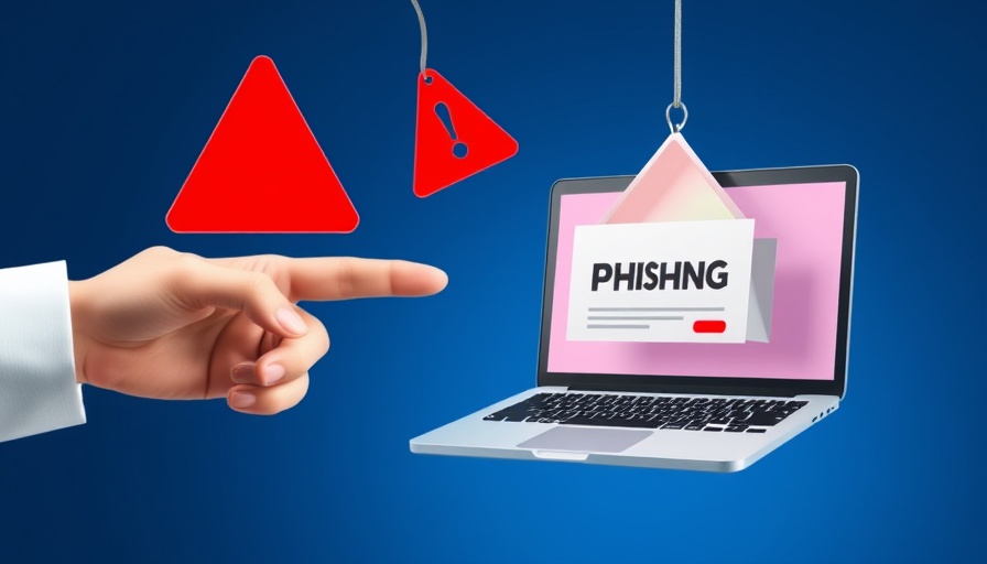 Phishing-Angriffe illustrated with a warning sign and phishing email.