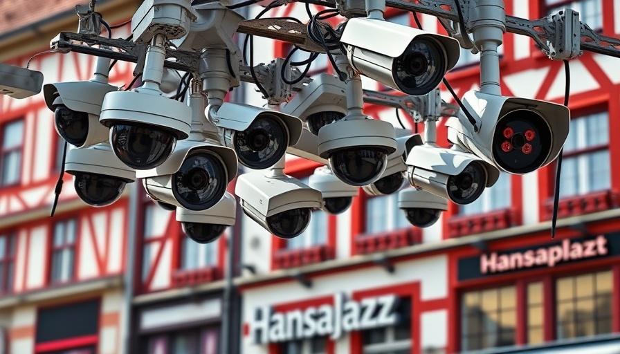 KI-Kameras in Hamburg monitoring Hansaplatz, historic building background
