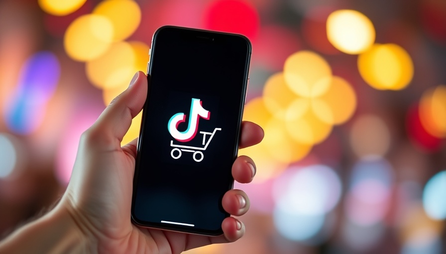 Hand holding smartphone displaying TikTok Shop, fulfilled by TikTok Logistik.