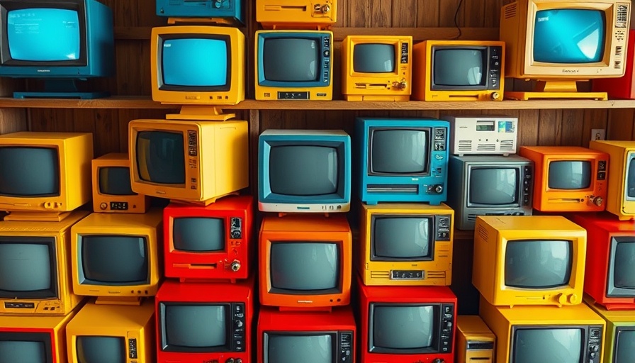 Colorful retro computers on wooden shelves, IT-Konsolidierung Bundesregierung.