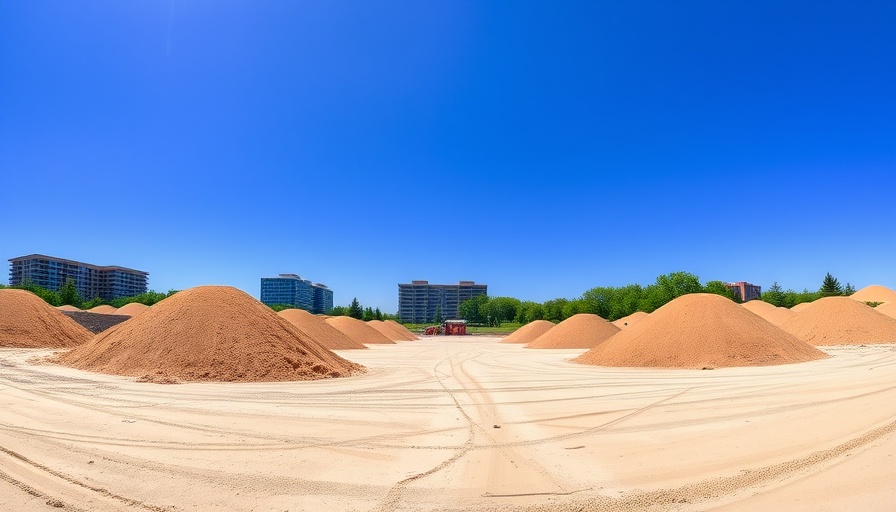 Wohnungsbau in Steilshoop construction site with sand and buildings.
