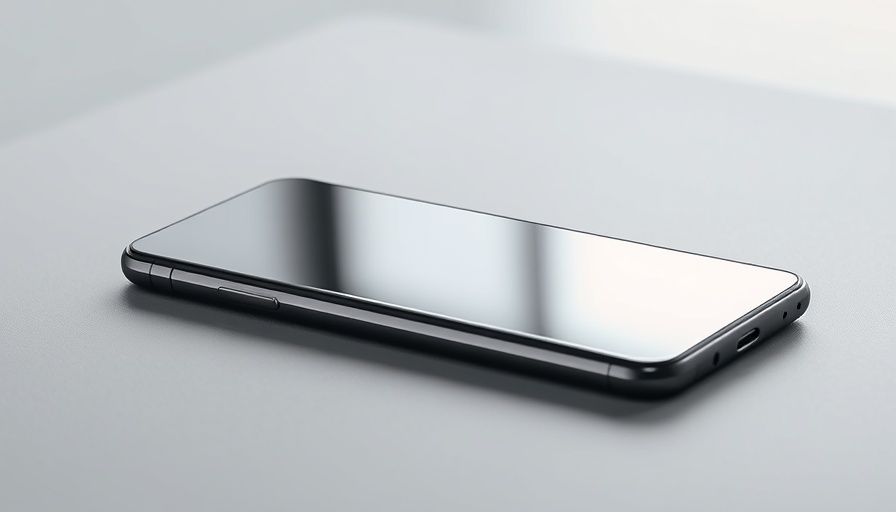 Poco F7 Ultra Smartphone Rabatt - sleek phone on grey surface.
