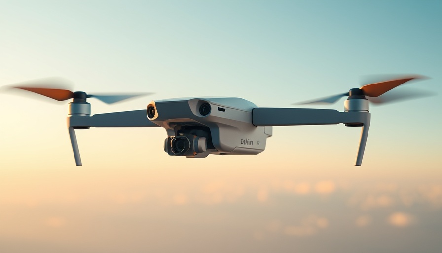 Sleek DJI Mini 4K drone soaring in the clear sky.