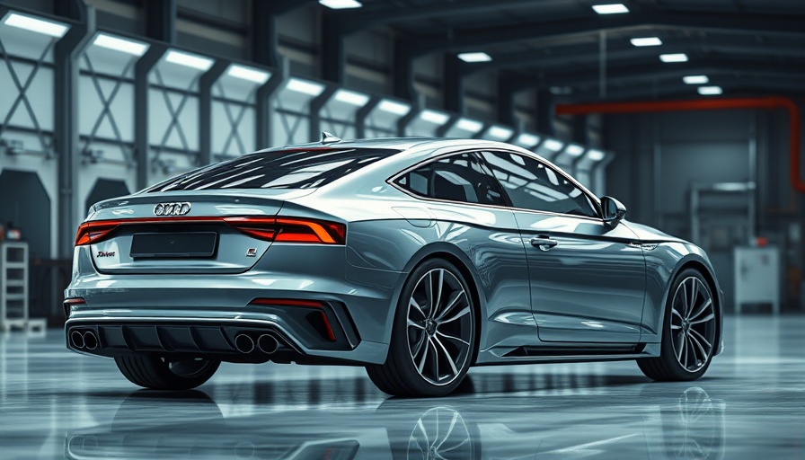 Audi E5 Sportback in futuristic assembly line, China.