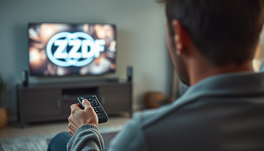 Person watching ZDF on TV, holding remote, ZDF Sportsendung Personalwechsel.