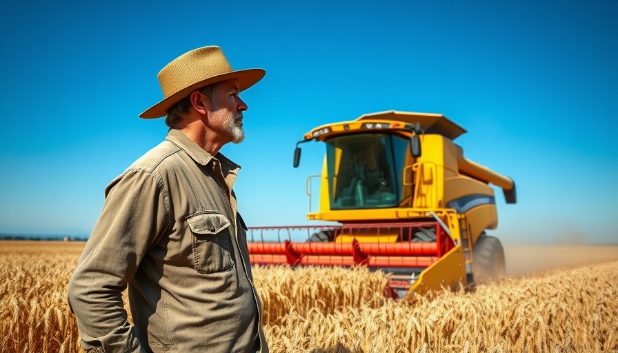 Farmer with combine harvester during Erntezeit im Vorharz.