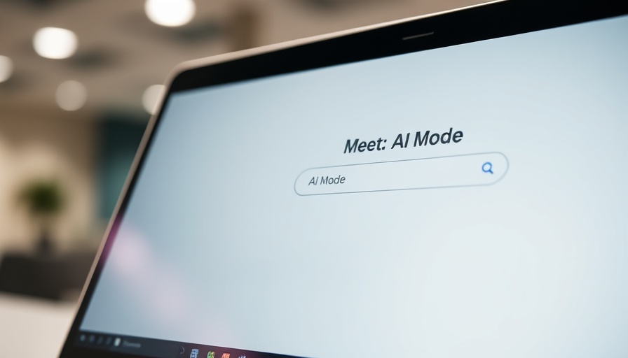 Close-up of Google's AI Mode interface on a laptop screen.