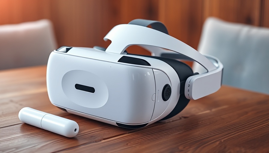 Sleek virtual reality headset and controllers on a wooden table, Meta Sideloading Kontrolle