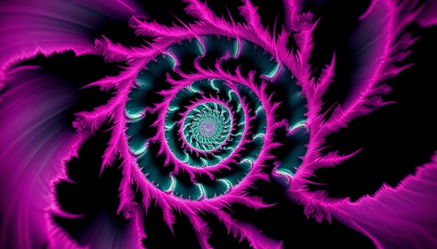 Vibrant spiral fractal pattern representing future concepts of age verification and privacy.