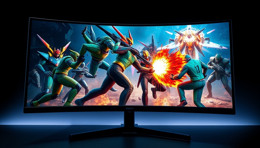 Samsung Odyssey G7 monitor with dynamic battle scene