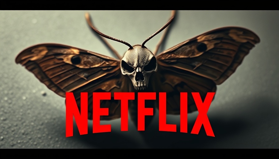 Spannende Thriller auf Netflix graphic with skull moth.