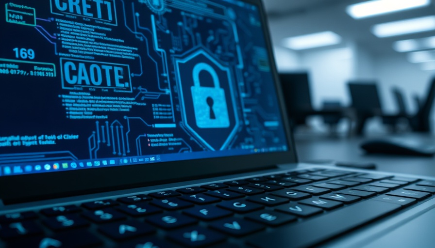 Digital security interface on keyboard symbolizing cryptocurrency loss.