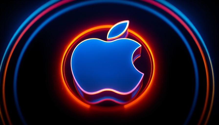 Futuristic glowing Apple logo for 'Neue iPhones am 9. September'