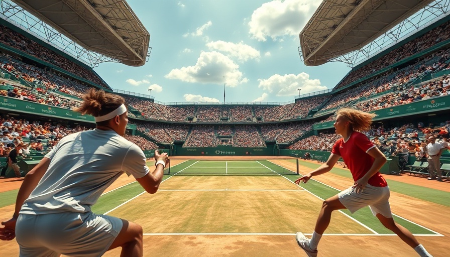 Vibrant tennis match scene during Zverev gegen Tabilo Live Stream.
