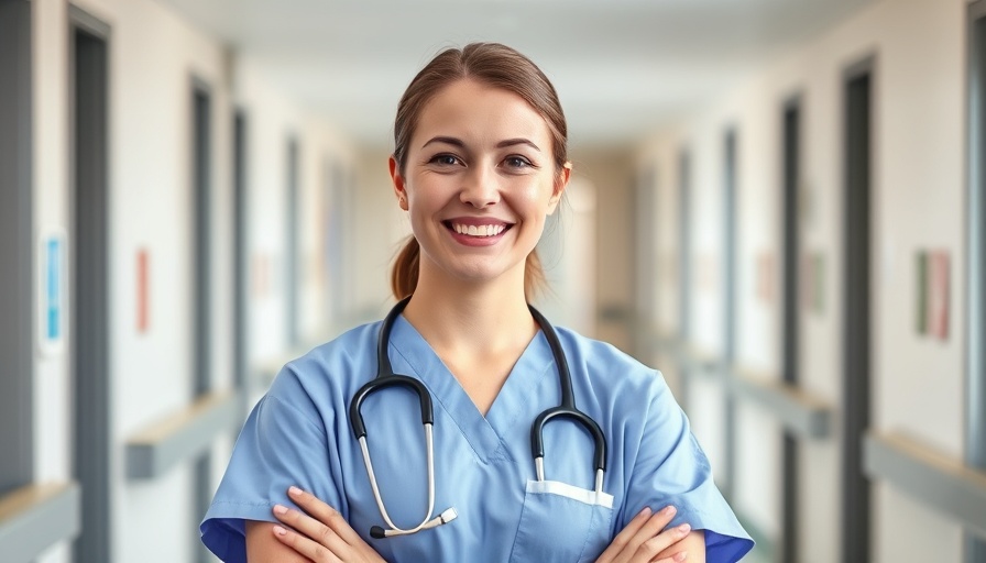 Healthcare professional in a hospital corridor at Stroke Unit Aufbau Stormarn.
