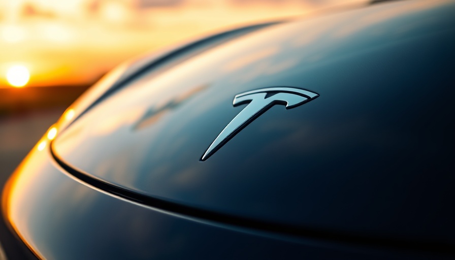 E-Automarkt in der EU: Tesla logo close-up with sunset reflection