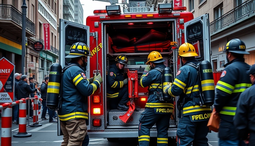Firefighters managing a gas leak emergency in Ahrensburg.