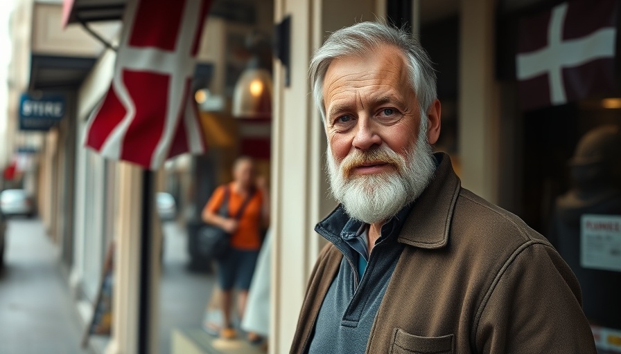 Innenstadt-Offensive in Tondern: Man standing outside a shop