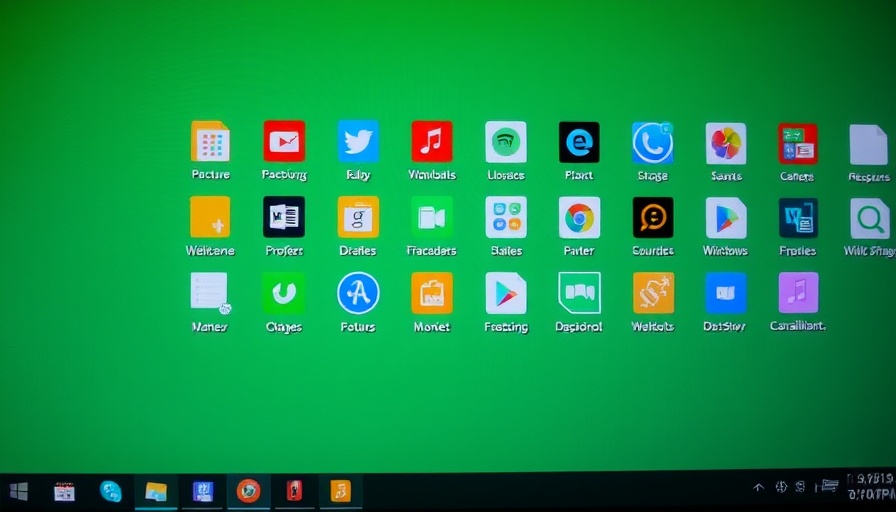 Microsoft-frei desktop taskbar with diverse app icons in a modern interface.