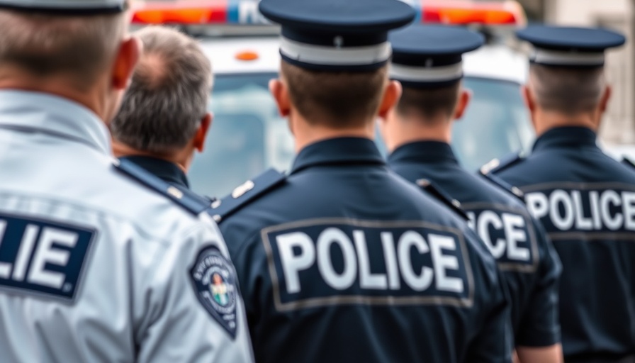 Police officers in uniform stand in front of a vehicle, related to Bundespolizeigesetz.