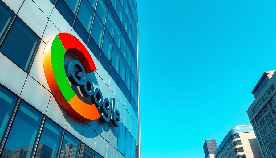 Google logo on office building related to Bußgeld gegen Google.