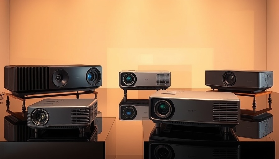 Sleek modern projectors displayed in a stylish room, perfect for XGIMI Projektoren für Heimkino und Business.