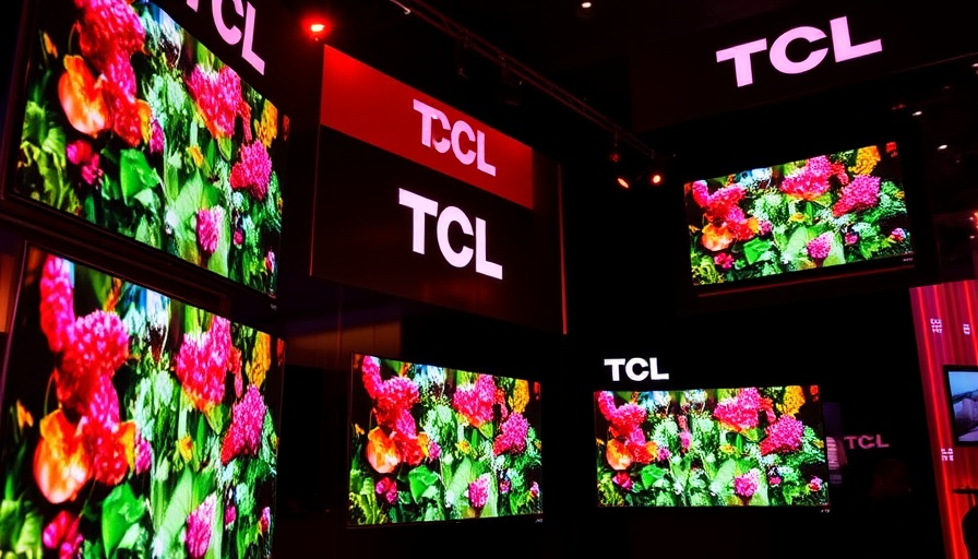 TCL Fernseher showcasing vibrant garden images at IFA 2025.