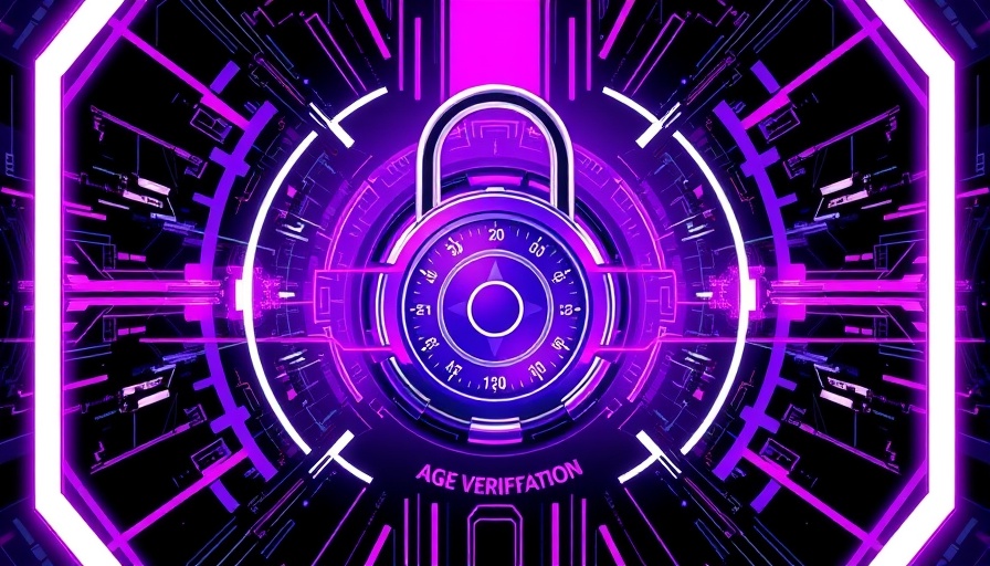 Futuristic age verification concept in digital illustration for Altersverifizierung und Big Tech.