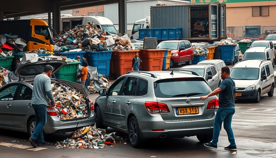 Recycling center with rubble collection, illustrating Bauschutt Recycling Regeln.