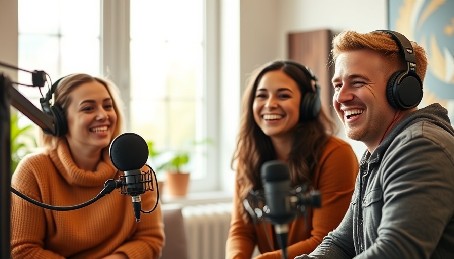 Young adults recording podcast in bright studio on Netzpolitik und Social Media.