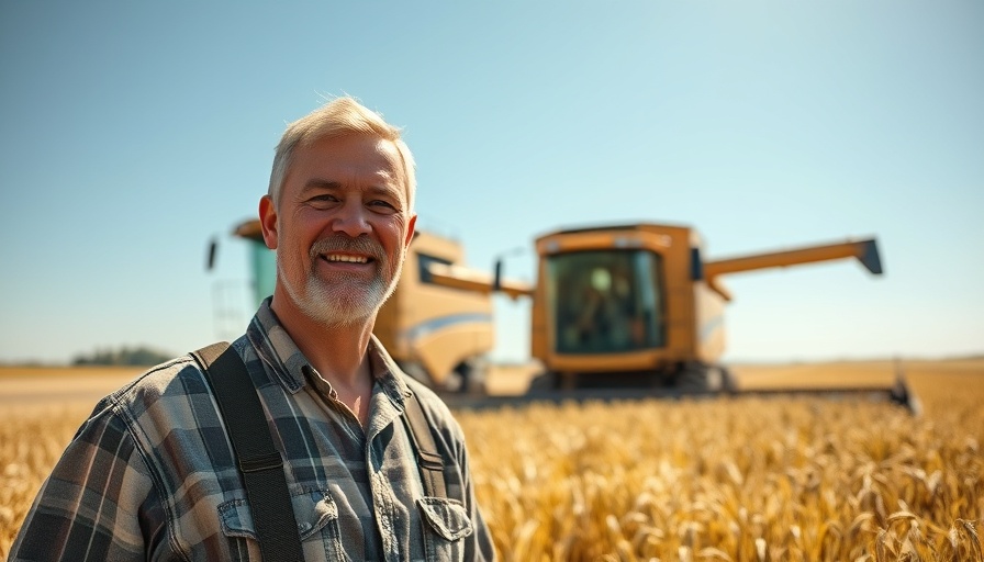 Einfluss von Wetter auf die Landwirtschaft: Farmer vor Mähdrescher.