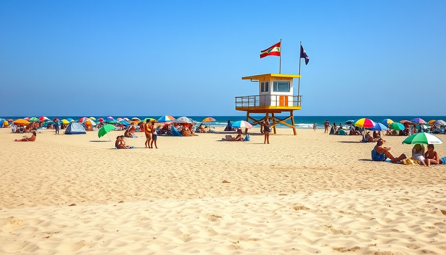 Colorful beach scene at St. Peter-Ording Syltisierung