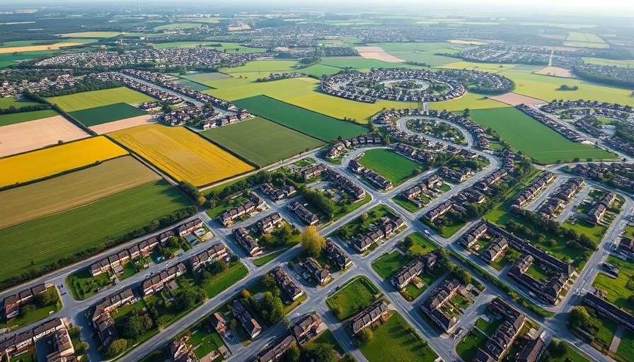 Aerial view showing future Oberbillwerder development site and Veloroute.