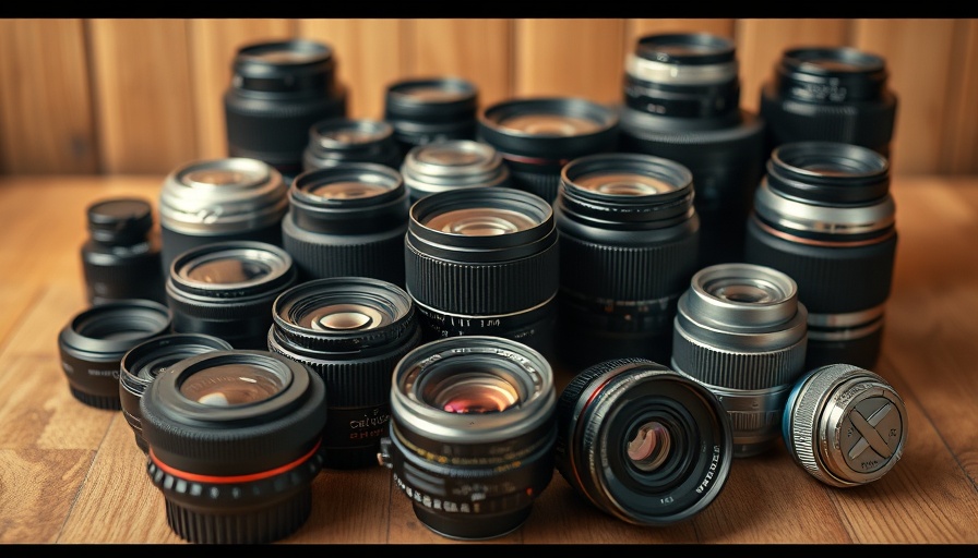 Vintage camera lenses showcasing historical lens craftsmanship.