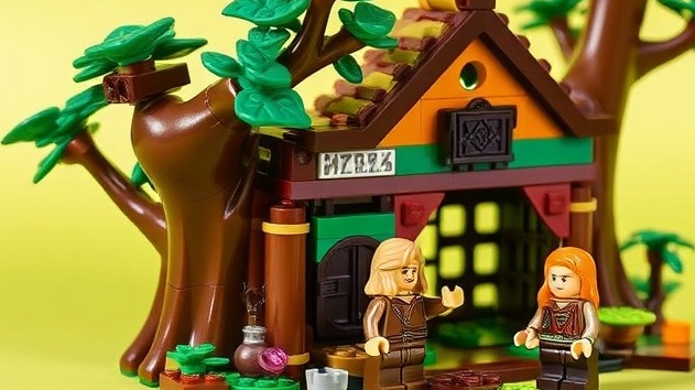 LEGO Castle 40567 Forest Hideout: lebendige Minifiguren in einer bunten Spielszenen für kreative LEGO Spielideen.