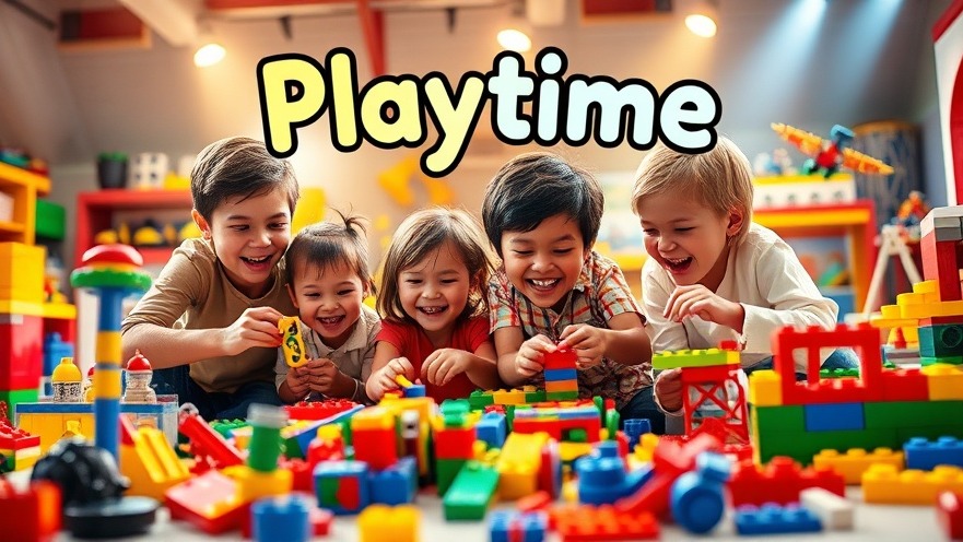 Family enjoying playtime, building LEGO creations for kindliche Entwicklung.