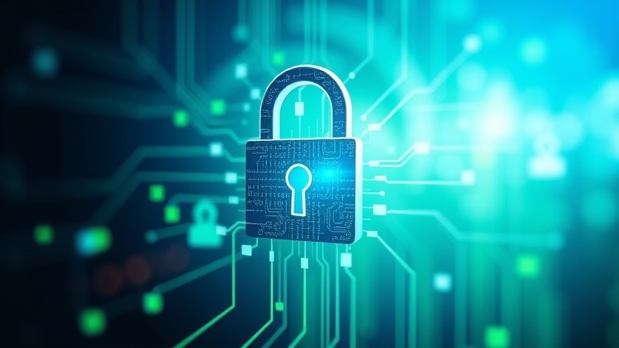 Abstract digital lock representing Datentransfer and Datenschutz in vibrant colors.