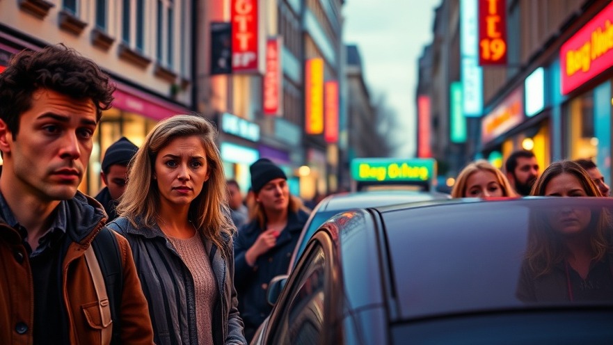Vibrant Bad Oldesloe street showcasing community reactions to local car-sharing models.