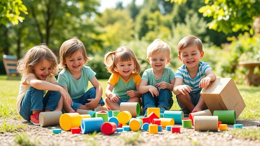 Kreatives Spiel mit bunten Stapelstein-Rollscheiben fördert kognitive Entwicklung.