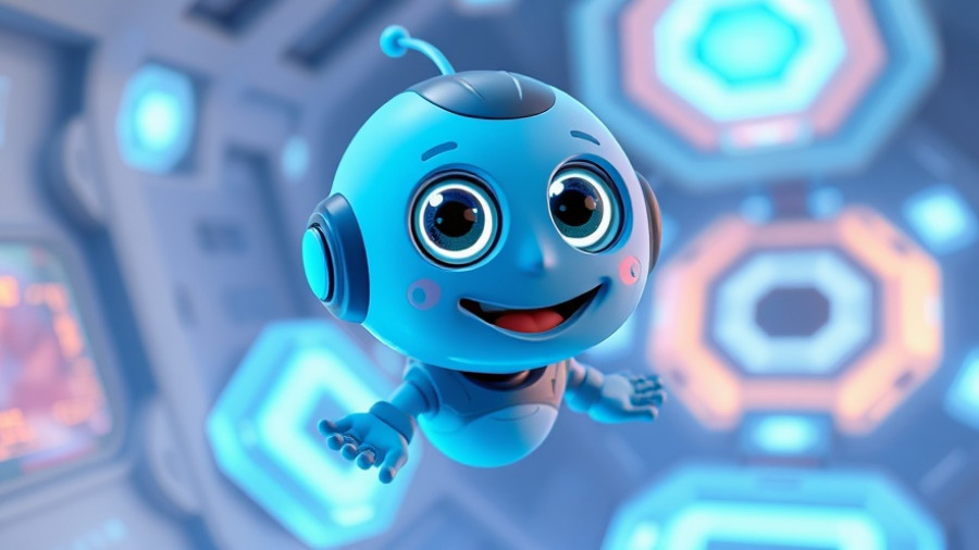 3D robot promoting Fidzholikohixy in digital space