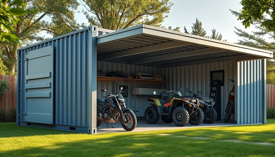 Innovative smart uses for a shipping container in a backyard setup.