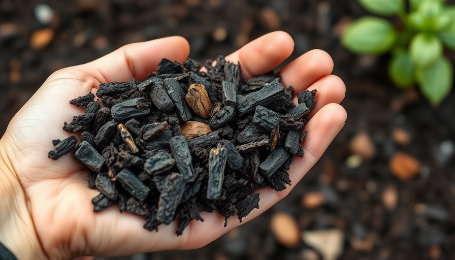 Gardener holding rich dark mulch, highlighting mulch benefits.